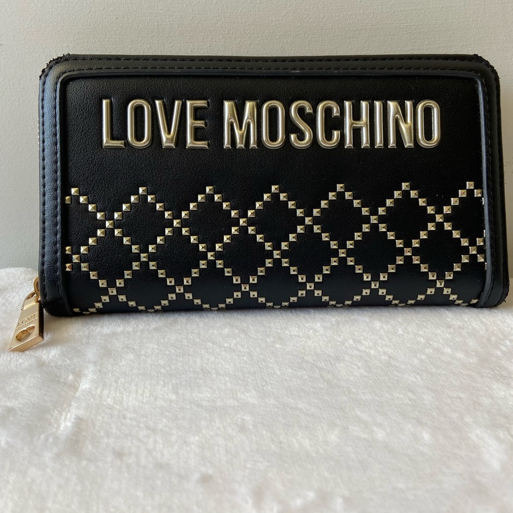 Love Moschino Black and Gold Wallet